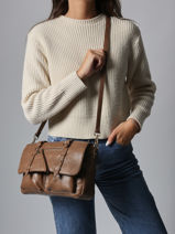 Cross Body Tas Bride Lulu castagnette Bruin bride ZAYANN-vue-porte